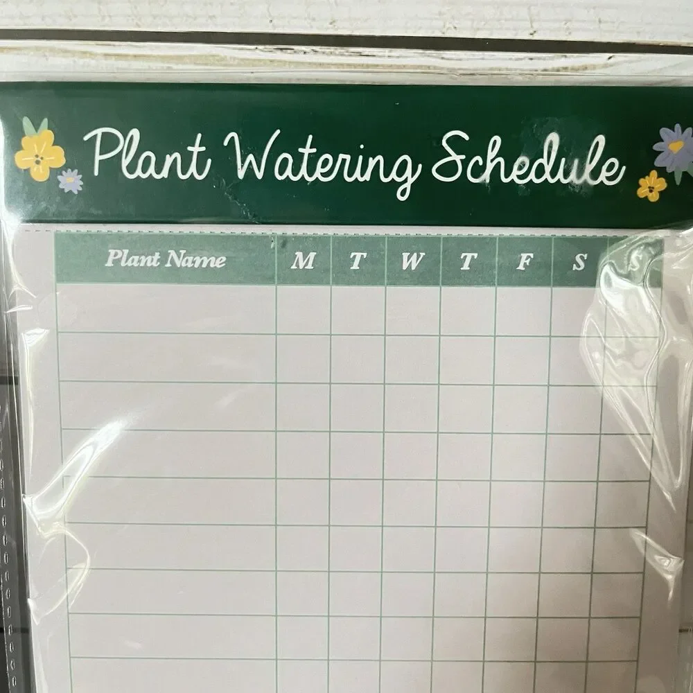 Pulsar Plant Watering Weekly Schedule Pads Set 2 60 Sheets Each Gifts 5.8”x8.3”